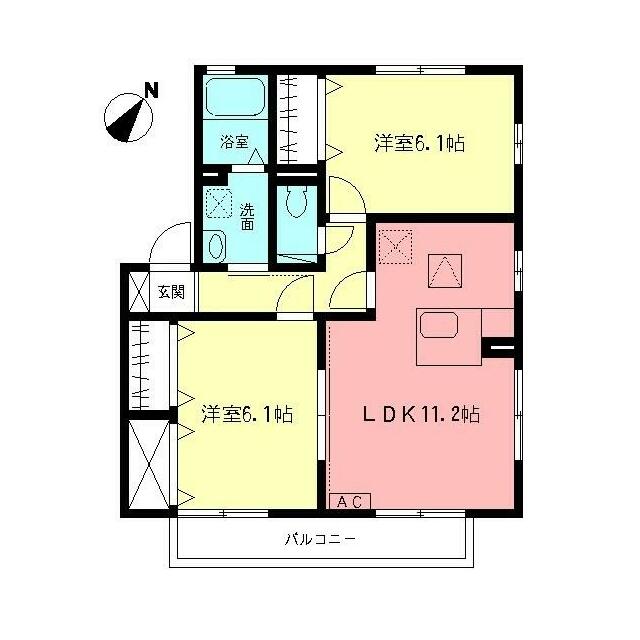 セディアパル 101号室 間取り