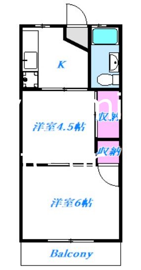 花園コーポ 202号室 間取り