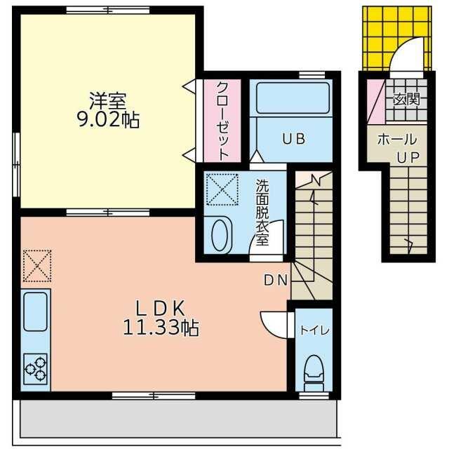 ラフィネ今泉　Ⅱ 202号室 間取り