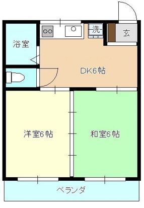 御幸ヶ浜マンション 203号室 間取り