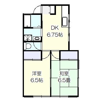パレス片倉 101号室 間取り