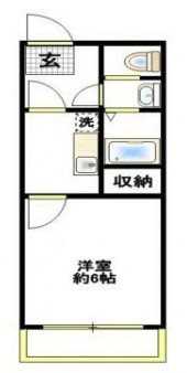 シャルムハイツ 106号室 間取り