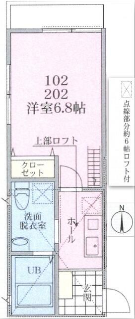ルート善行Ⅲ 202号室 間取り