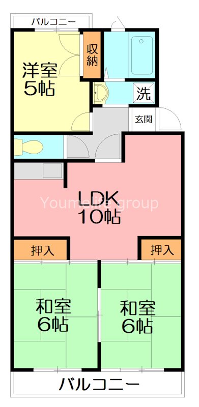 サンパレス湘南Ⅲ 206号室 間取り