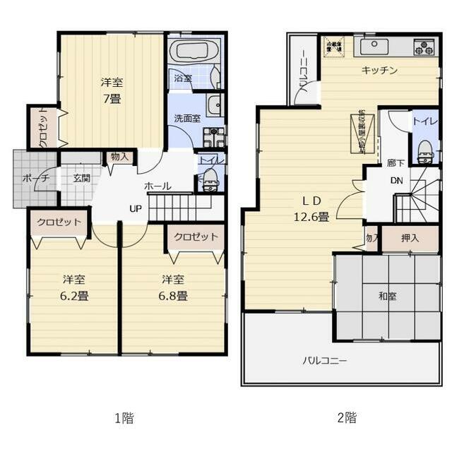 貸家　南豊田１９５－１７   間取り