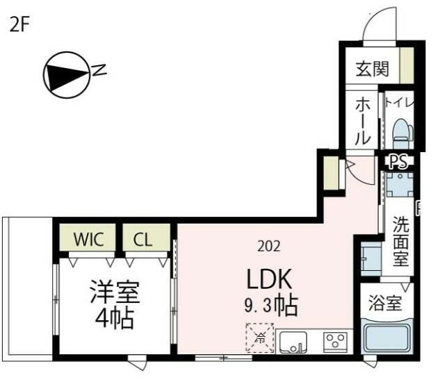 メゾンウエストⅡ 202号室 間取り