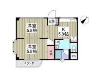 温水TBハイツわたなべ 301号室 間取り