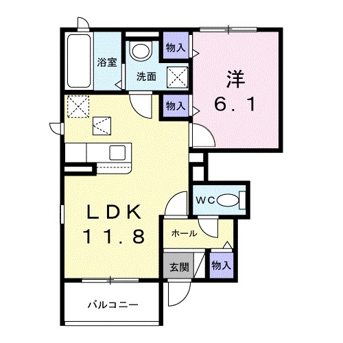 ル・アーブル 101号室 間取り