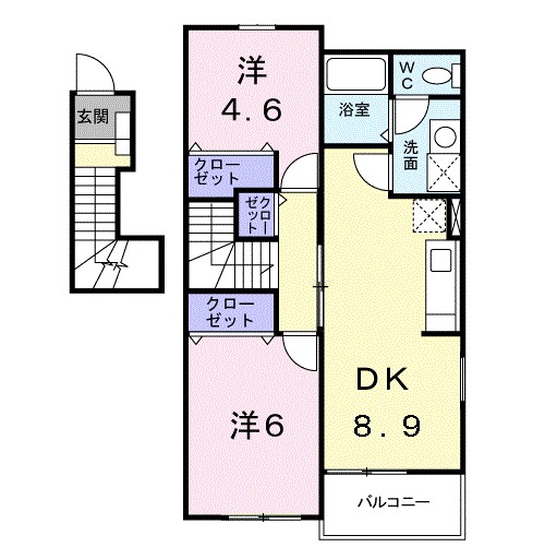 アクシアＣ 201号室 間取り