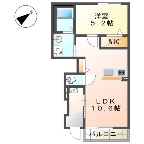 エクセレント 102号室 間取り