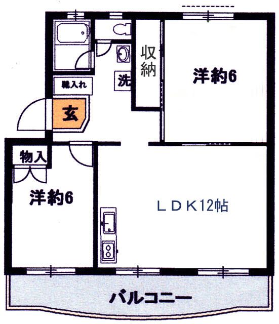 シャトルⅠ 402号室 間取り
