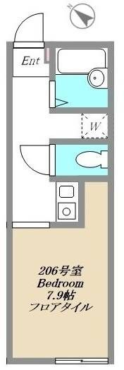 Ｍａｉｓｏｎ　ｄｅ　Ｌｉｅｎ鵠沼 206号室 間取り