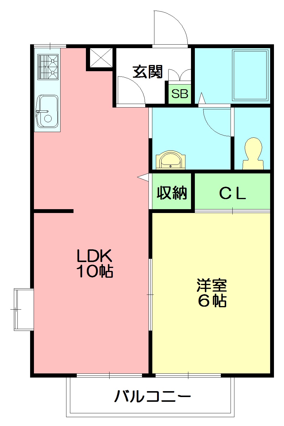 ディアコート 201号室 間取り