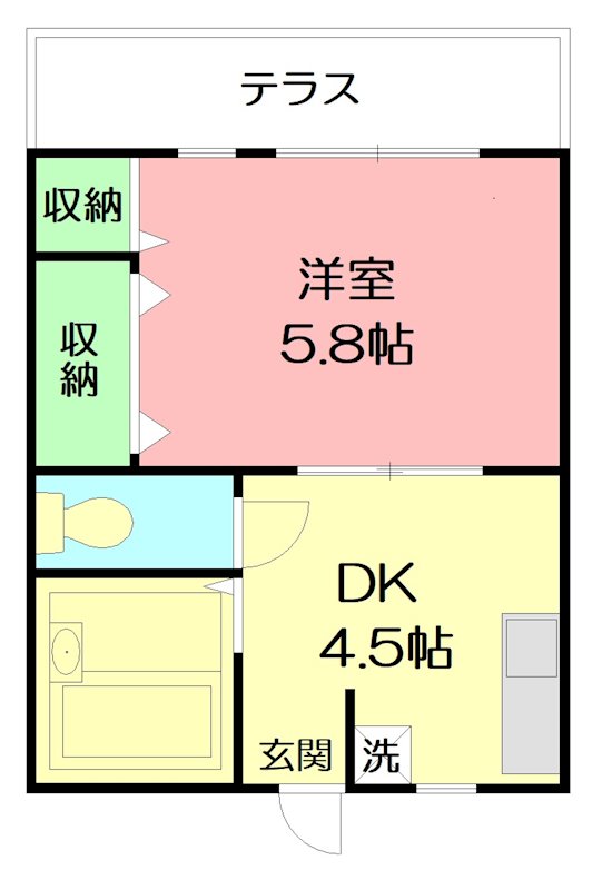 第二植原ハイツ 103号室 間取り