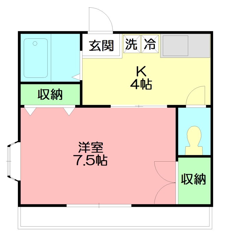 プラザハウス 205号室 間取り