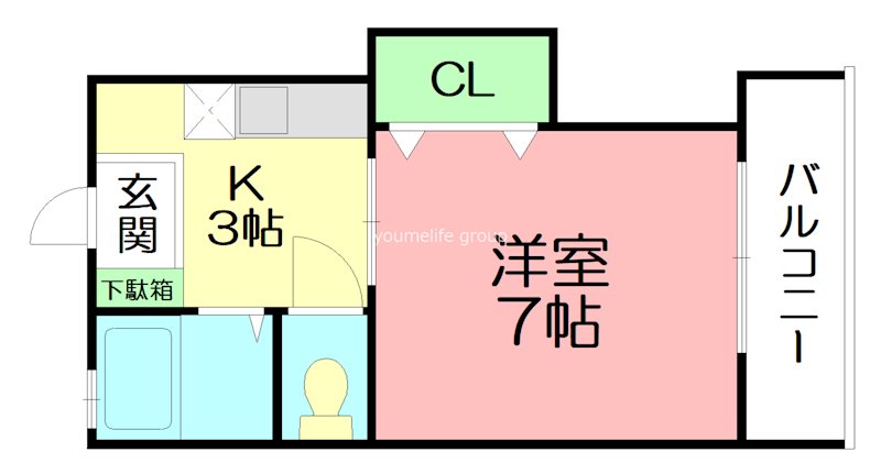 ウィンディ笹尾Ⅲ 203号室 間取り