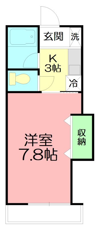 スクエアコート 103号室 間取り