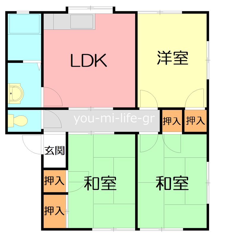ブルーハイツシロタ A1号室 間取り