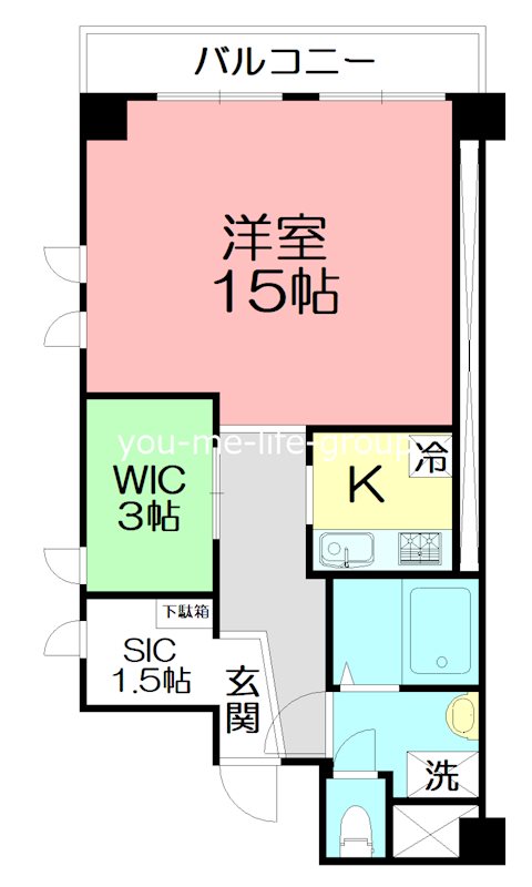 プロシード小池 501号室 間取り
