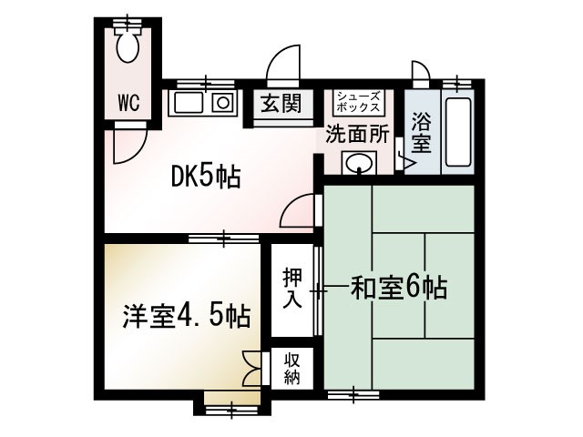 サンパレス平塚河内 204号室 間取り
