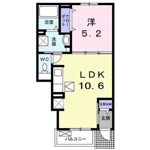 リノ 102号室 間取り