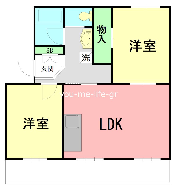 サンパレス湘南Ⅰ 104号室 間取り
