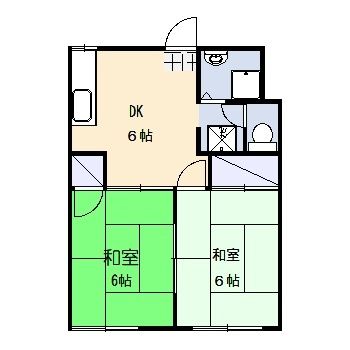 クレセント山下A 202号室 間取り