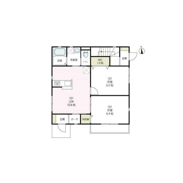 Ｐｉａｃｅｒｅ　茅ヶ崎 101号室 間取り