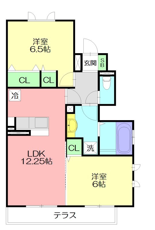 ベルグレイス湘南　Ａ 101号室 間取り