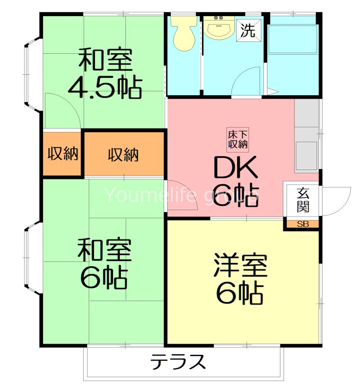 コーポ相原 101号室 間取り