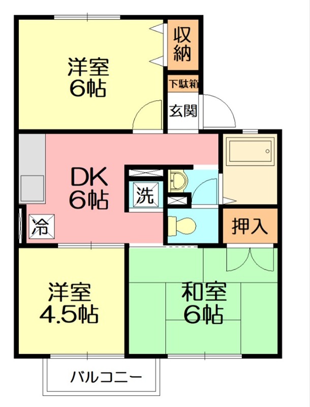 ハイツ須藤Ⅰ 201号室 間取り