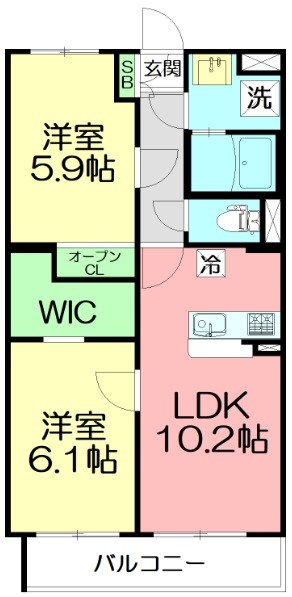 ウィンド湘南 302号室 間取り
