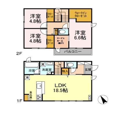 メゾン妻田　E 間取り