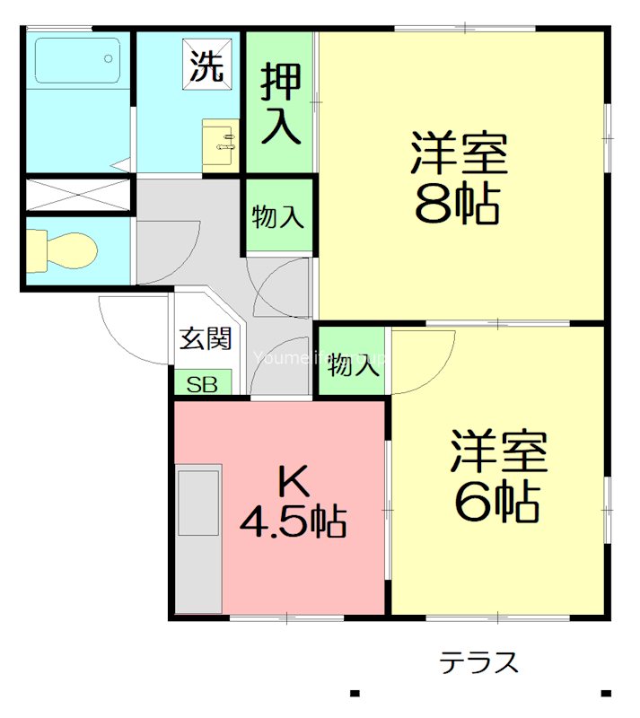 エステート三宅B 101号室 間取り