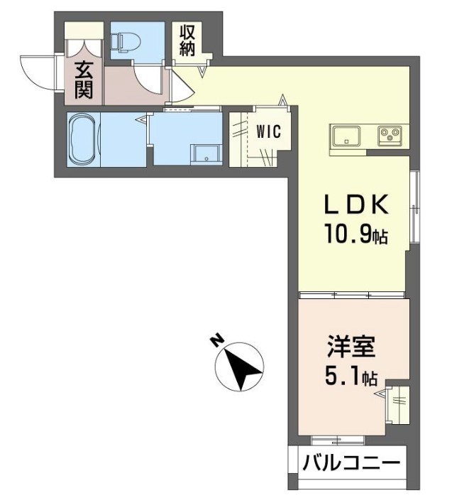 グラン セラヴィ 101号室 間取り