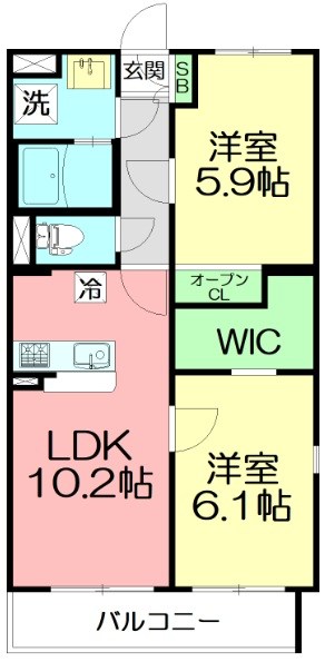 ウィンド湘南 103号室 間取り