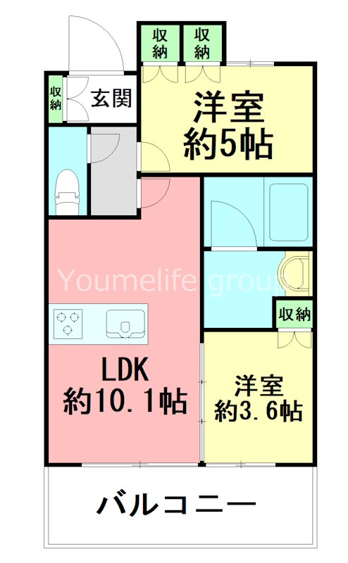 クリオ片瀬江ノ島 502号室 間取り