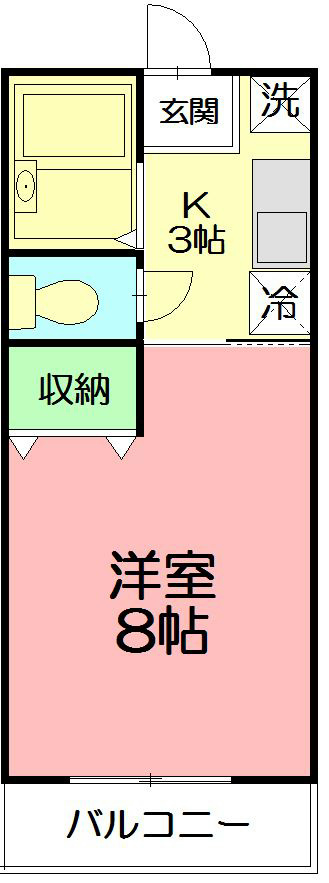 クロスロード 105号室 間取り