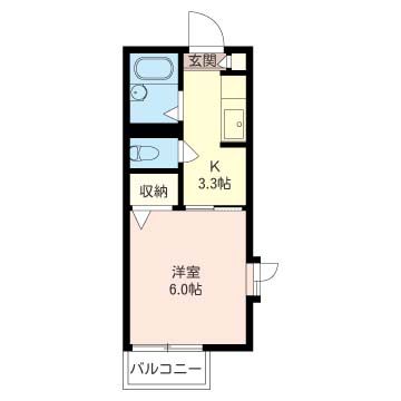 ハイツシーサイド 205号室 間取り