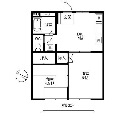 ハイムマルマ 202号室 間取り