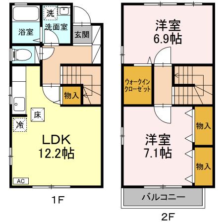 ファミール シバタⅡ 102号室 間取り