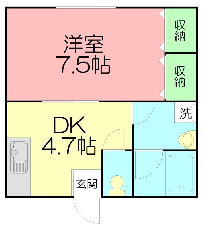 Ｍａｈｏｒｏｂａ　ｈｏｕｓｅ　Ｂ 102号室 間取り
