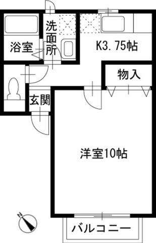 プラネッツ湘南Ｂ 201号室 間取り