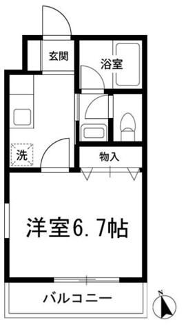 サンハイツ湘南台 205号室 間取り