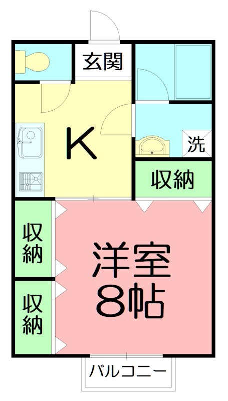 パレス小沢７ 101号室 間取り