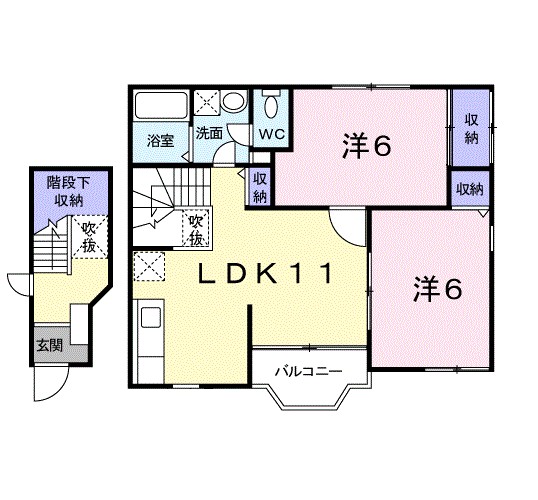 ビュー　ソレアード 202号室 間取り
