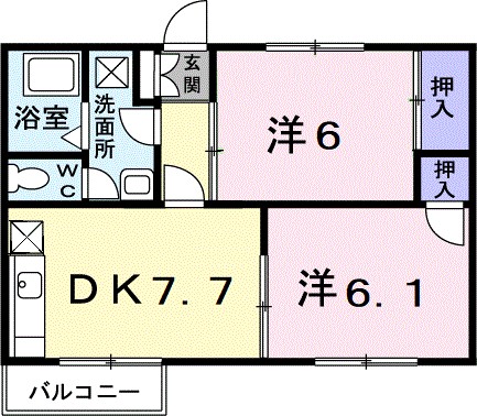 Ｓ．Ｓクニヤン 101号室 間取り
