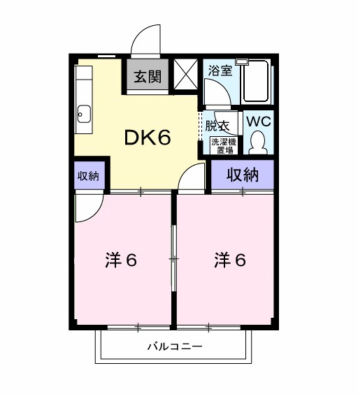 コーポ長沢 202号室 間取り