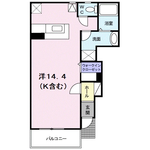 カルム若宮 102号室 間取り