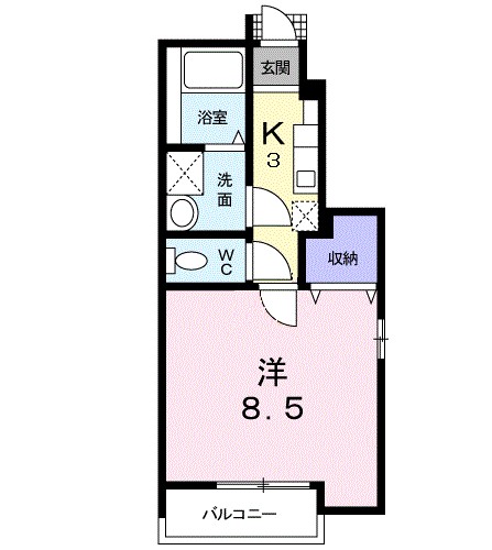 グリーンコートＢ 101号室 間取り